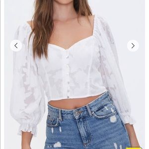 Sweatheart burnout top